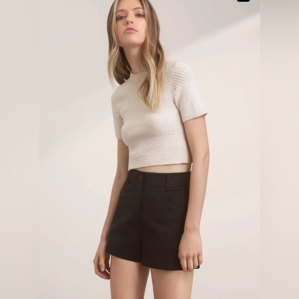 TALULA HIGH WAISTED BLACK SHORTS